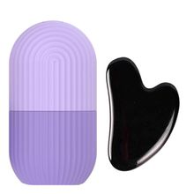 Getmecraft Purple Ice Roller & Black Obsidian Gua Sha Faical...