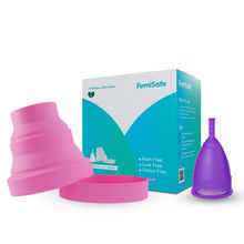 FemiSafe Menstrual Cup (Large) & Sterilization Cup Combo