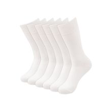 Balenzia Men Calf-Length Socks - White (Pack of 6)