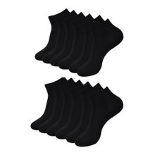 Balenzia Men Ankle Length Socks - Black (Pack of 6)