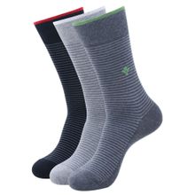 Balenzia Men Assorted Calf-Length Socks - Multi-Color (Pack of 3)