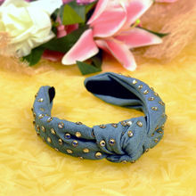 YoungWildFree Blue Diamond Denim Stylish Hairband For Women