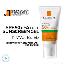 La Roche-Posay Anthelios UVMUNE400 Oil Control Gel Cream SPF50+, Sunscreen For Oily, Acne-Prone Skin