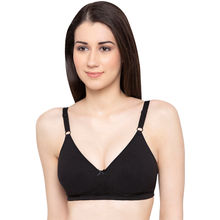 Candyskin Black Cotton Non Padded Non Wired Bra