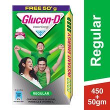 Glucon D Instant Energy Health Drink Regular - Refill (extra 50gm Free)