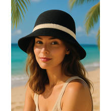 Hair Drama Co. Women White Bucket Hat