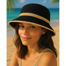 Hair Drama Co. Women Beige Bucket Hat