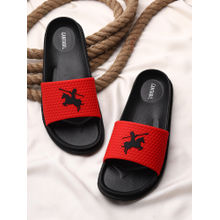 Cantabil Men Red Comfortable Self Design Sliders