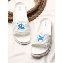 Cantabil Men White Comfortable Self Design Sliders