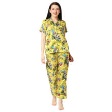 Pyjama Party Tropical Paradise Women's Satin Pyjama Set - Yellow