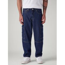 Levi's Men 568 Dark-Blue Loose Fit Mid Rise Jeans