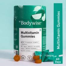 Be Bodywise Multivitamin Gummies 60 Days Pack - Boosts Immunity - High Dietary Fibre, Iron & Biotin