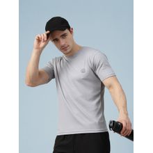 CHKOKKO Grey Men Gym T-Shirt