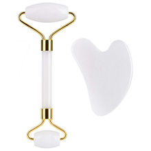Signaxo Pearl Jade Roller & Gua Sha Face & Neck Massager Too...