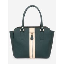 Yelloe Multi Compartment Trendy Handbag Green Beige