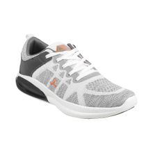 Mochi Mens Grey Sports Lace-Ups ShoesMetro Plain Grey Walking Shoes