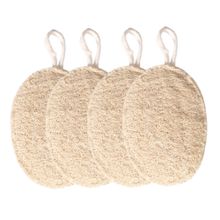 Allure Oval Natural Loofha - Pack of 4 Loofah