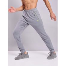 Technosport Men Grey Solid Slim Fit Sports Trackpant