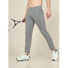 Technosport Men Grey Solid Relax Fit Sports Trackpant