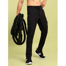 Technosport Men Solid Relax Fit Sports Cargo Trackpant