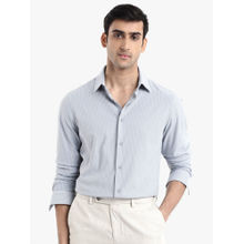 Rare Rabbit Exclo Light Blue Jacquard Regular Fit Shirt