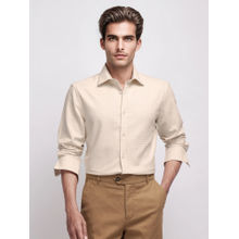 Rare Rabbit Fei Full Sleeves Beige Textured Regular Fit Shirt