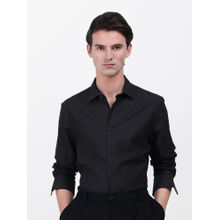 Rare Rabbit Gilk Black Polka Dots Regular Fit Shirt