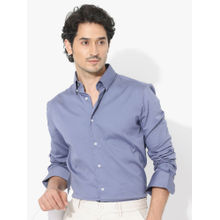 Rare Rabbit Holand Dusky Purple Plain Regular Fit Shirt