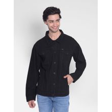 CRIMSOUNE CLUB Men's Black Denim Jacket
