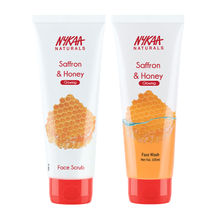 Nykaa Naturals Saffron & Honey Glowing Face Wash + Face Scrub Combo