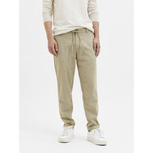 SELECTED HOMME Light Green Mid Rise Linen Pants