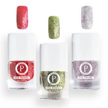 PERPAA Beauty Glitter Nail Polish Shine Collection - Set of 3