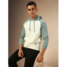 Dennis Lingo Men Regular Fit Cotton Color Block Full Sleeves Hooded Pullover Sweatshirt