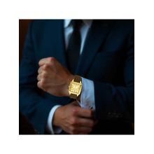 Sansi Mayo Gold Silicone Strap Men Watch (Sm-M-185-Br-G-G)