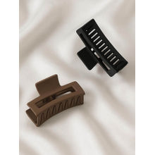 Hair Drama Co. Matte Neutral Hair Claw Clips - Pack of 2 - Black