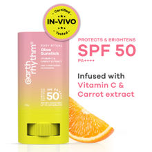 Earth Rhythm Rosy Ritual Glow Sunstick SPF 50 PA ++++ With Vitamin C & Carrot Extract,In Vivo Tested