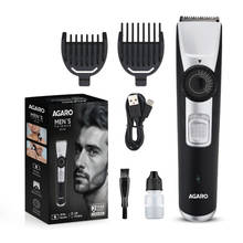 Agaro MT1155 Beard Trimmer For Men 20 Settings Precision Dial Cordless Usb Rechargeable Groomer