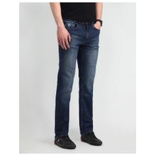 U.S. Polo Assn. Denim Co. Men's Blue Solid Plain Jeans