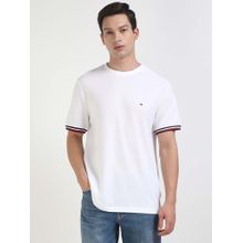 Tommy Hilfiger Mens White Solid T-Shirt