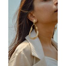 Michelle Alexander Gold Plated Irregular Hoop Earring