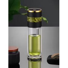 YELONA Black 350Ml Smart Glass Temperature Display Bottle
