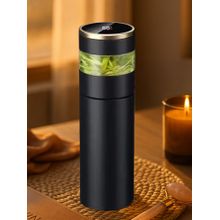 YELONA Black 450Ml Smart Steel Temperature Display Bottle