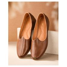 Fabindia Brown Leather Shoes