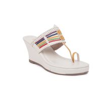 Holii Rainbow Drizzle Woven Design Wedge