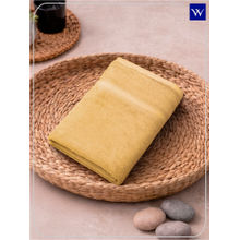 Welspun Yellow Alpha Cotton 400 Gsm Dobby Weave Solid Premium Bath Towel