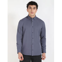 Calvin Klein Solid Regular-Fit Twill Woven Shirt - Blue