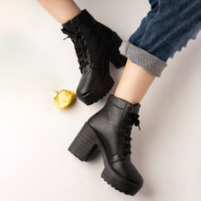 Shoetopia Women Solid Black Boots