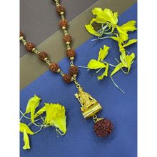 Digital Dress Room Lord Shiva Mens Rudraksha Gold Chain Necklace