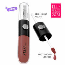 Staze Gloss Lock 2-in-1 Liquid Lipstick + Clear Gloss | 05 Im Happy