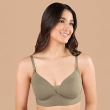 Nykd by Nykaa Adapt360° Lift & Support Padded Non Wired Barely There T-Shirt Bra NYB362 Olive